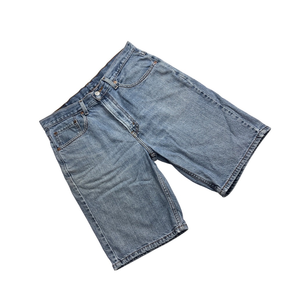 Levi's 505 Regular Fit Denim Shorts Mens Size 33 Blue Cotton Casual Workwear G03